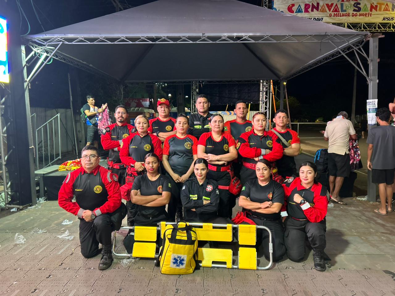 Equipe de prontidão no Carnaval de Santana